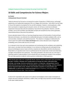 10 Skills and Competencies for Science Majors