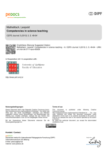 Competencies in science teaching