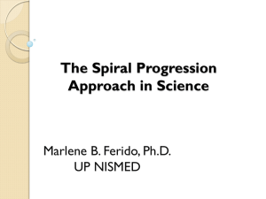 The Spiral Progression Approach in Science