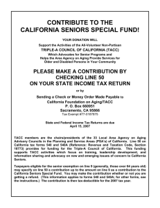 Contribute To The California Seniors Special Fund! - Triple
