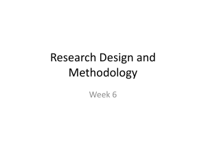 Research Design and Methodology