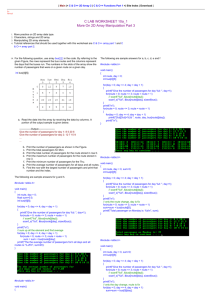 C++ and C two dimensional arrays tutorial programming through C