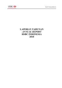 LAPORAN TAHUNAN ANNUAL REPORT HSBC INDONESIA 2010
