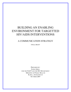 Building an Enabling Environment for Targeted HIV/AIDS