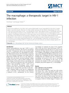 The macrophage: a therapeutic target in HIV