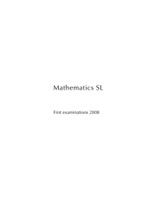 Mathematics SL