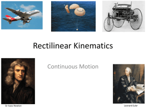 Rectilinear Motion