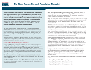 The Cisco Secure Network Foundation Blueprint