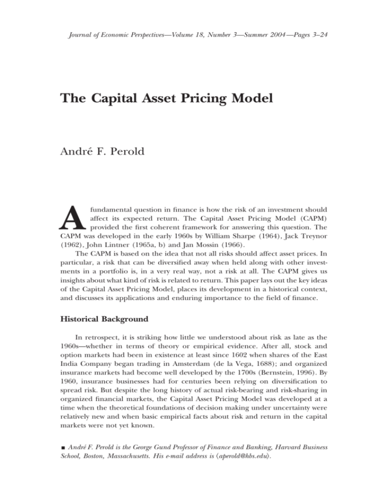 asset pricing model dissertation example