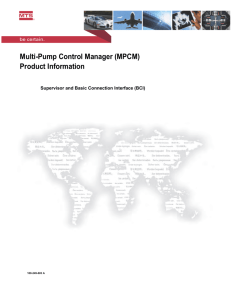 Multi-Pump Control Manager (MPCM) Product Information
