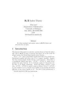 R/Z Index Theory