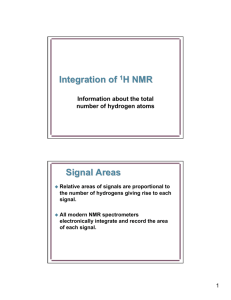 Integration of 1H NMR Signal Areas