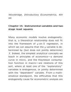 Wooldridge, Introductory Econometrics, 4th ed. Chapter 15