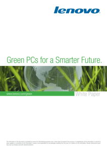 Green PCs for a Smarter Future.