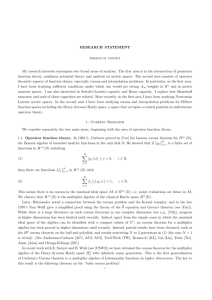 Research Statement - Department of Mathematics & Statistics