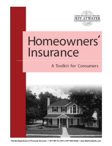 Homeowners' Insurance – A Toolkit for Consumers