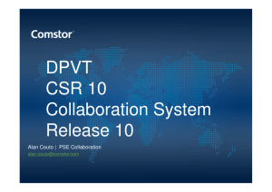 DPVT CSR 10 Collaboration System Release 10