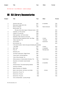 ISA Library Documentaries