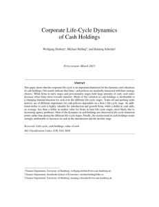 Corporate Life-Cycle Dynamics of Cash Holdings