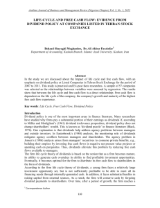 life-cycle and free cash flow: evidence from dividend policy at