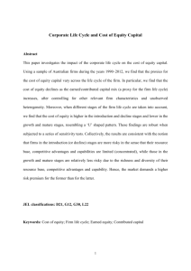 Corporate Life Cycle and Cost of Equity Capital