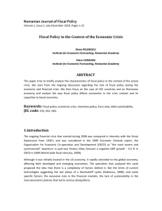 Fiscal Policy in the Context of the Economic Crisis