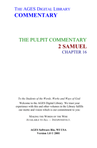 Pulp. Comm. - 2 Samuel 16
