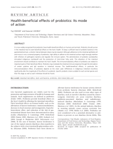 Health-beneficial effects of probiotics: Its mode of action