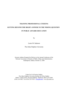 as a PDF - The Johns Hopkins Center for Civil Society