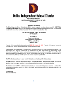 request for proposal - Dallas Independent School District