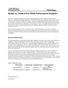 Stratix vs. Virtex-II Pro FPGA Performance Analysis