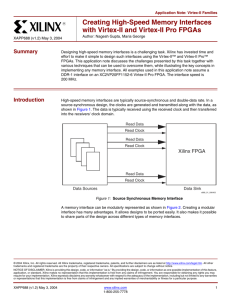 Xilinx XAPP688 Creating High-Speed Memory Interfaces with Virtex