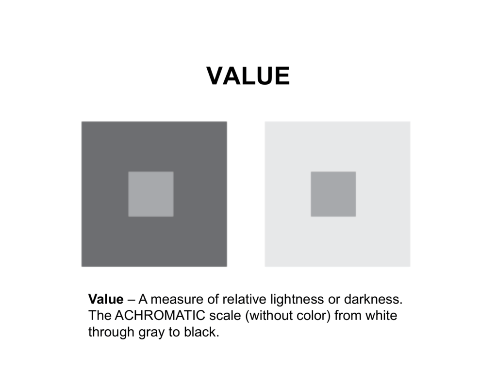 Afrika absorberende Prædiken Value – A measure of relative lightness or darkness. The