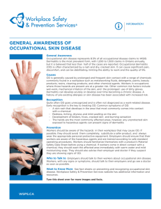 general awareness of occupational skin disease