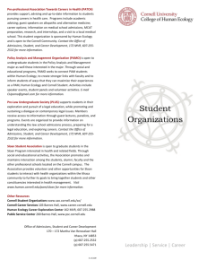 Student Organizations - Cornell University College of Human Ecology