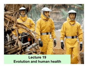Lecture 19 Evolution and human health