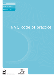 NVQ Code of Practice - Qualifications Wales