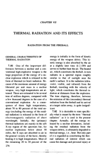 THERMAL RADIATION AND ITS EFFECTS