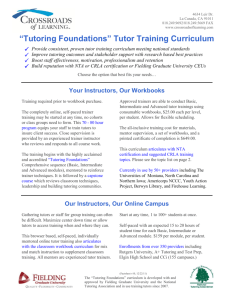 Tutoring Foundations Fact Sheet