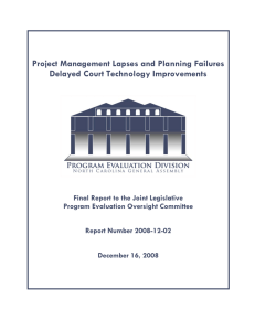 Project Management Lapses and Planning Failures Delayed Court