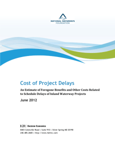 Cost of Project Delays - National Waterways Foundation