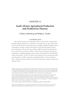 Chapter 13. South African Agricultural Production and Productivity