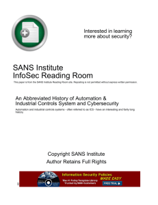 SANS Institute InfoSec Reading Room