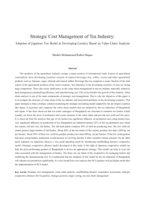 Strategic Cost Management of Tea Industry: