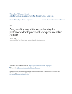 Analysis of training initiatives undertaken for professional