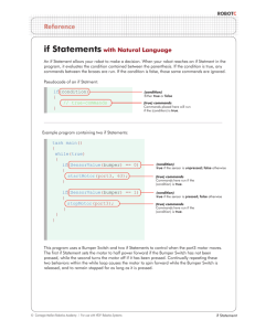 if-else Statements with Natural Language