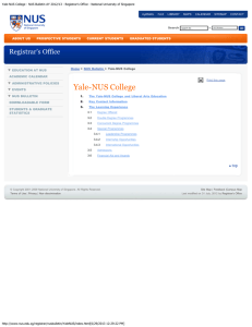 Yale-NUS College - National University of Singapore