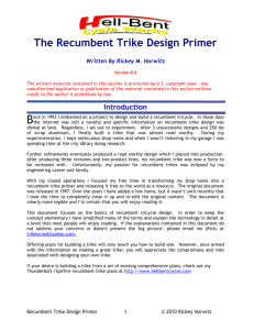 Recumbent Trike Design Primer