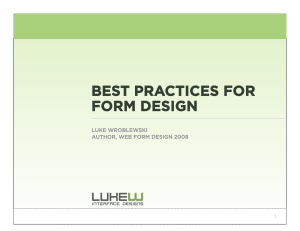 best practices for form design