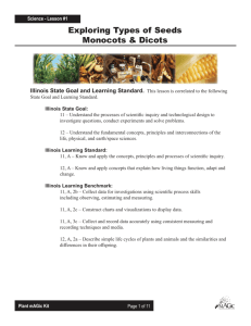 Exploring Monocots and Dicots - Illinois Ag in the Classroom